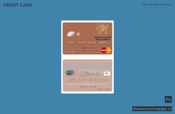 São Tomé und Príncipe Banco Ecuador Mastercard Beispielvorschau